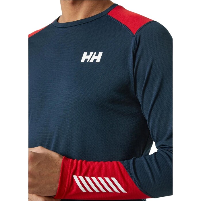 2024 Helly Hansen Hombres Lifa Active Crew Capa Base 49389 - Navy